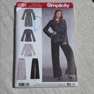 Simplicity Women's Wide Leg Pants & Jumpsuit Pattern - Black and Gray